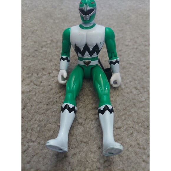1998 Bandai Power Ranger Lost Galaxy Talking Green Ranger Figure 5 inch Retro - Picture 6 of 6